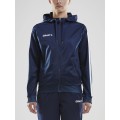 Craft Bluza z kapturem Fullzip Pro Control granatowa/biała Damska